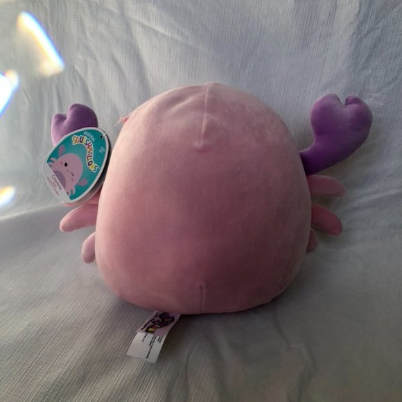NWT! Squishmallows Cosmina the Crab Pink and Purple Collectible Plush Toy 8 inch - Picture 2 of 3